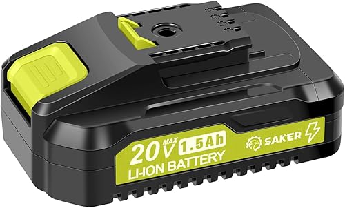 Saker Batería de hierro de litio de 20 V de 1.5 Ah para cortasetos inalámbrico Saker - Solo un paquete, indicador de carga LED