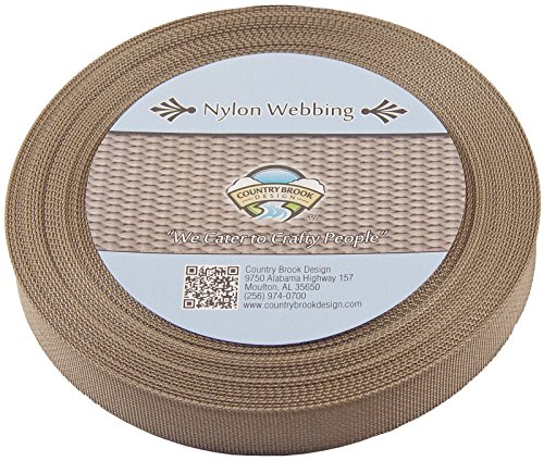 Country Brook Design - Coyote TAN 1 Inch Lite Weight Nylon Webbing (10 Yards)