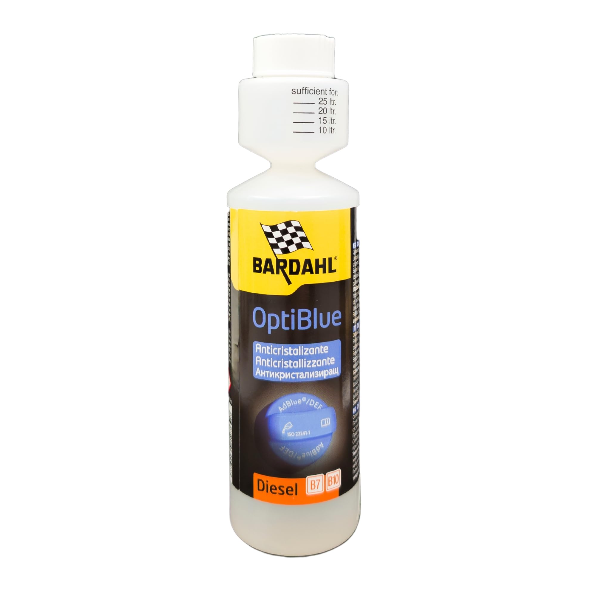 Bardahl - OptiBlue - Additivo Anticristallizzante per AdBlue, Migliora l'Efficienza, Pulisce Il Sistema SCR e Protegge Gli Iniettori AdBlue, per Auto Diesel con SCR AdBlue, 250 ml