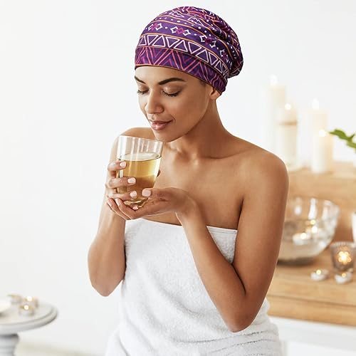 Miniatura 4 de 6 gorros de dormir con forro de satén para mujer, gorro de seda africana para dormir, sombrero rizado natural, Como se muestra en la imagen.