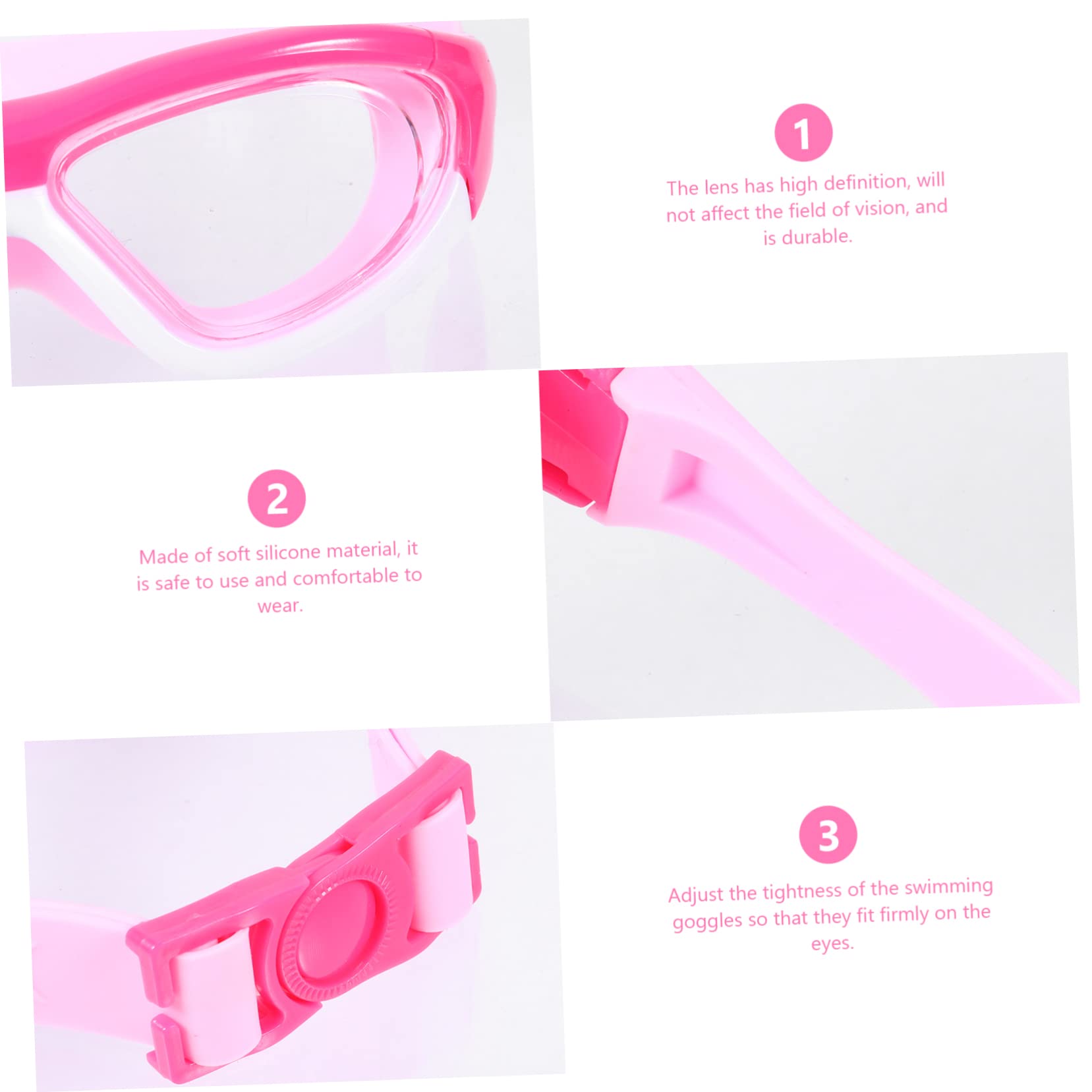 Yardwe 3st Taucherbrille Schwimmbrille Im Meer Jugendliche Schwimmbrille Trainingsgeräte Schwimmen Optische Brille Mit Großem Rahmen Fitnessgeräte Gläser Kind Anti Nebel Stk