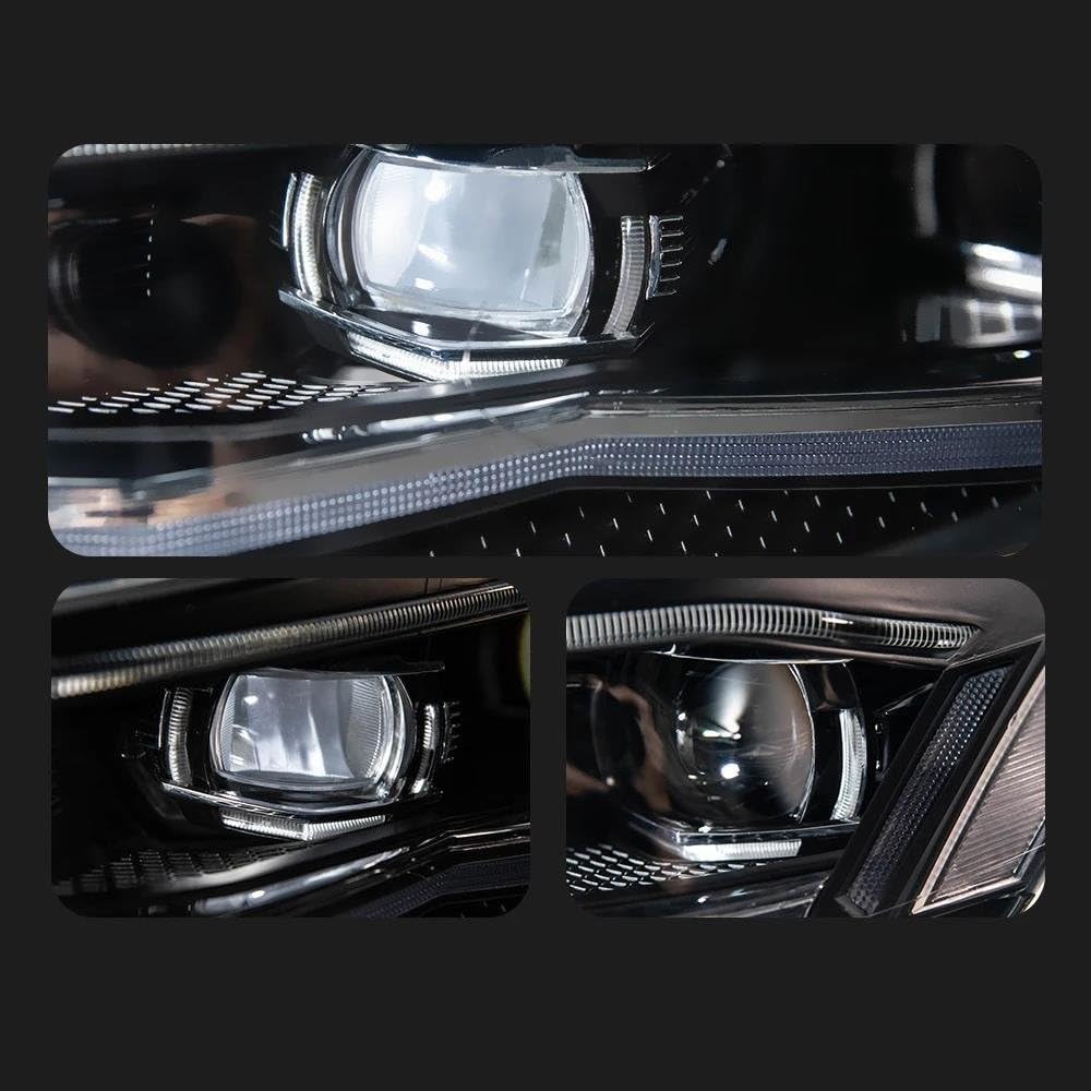 Gruppo Faro Auto Per VW Per POLO 2019-2021 | LED DRL Hella Xenon Lente Hella Hid H7 Accessori Auto(ROSSO,Guidatore mancino)