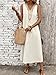 Women Summer V-Neck Long Dresses Loose Fit Sleeveless Tank Maxi Dress Beach Fashion Calf-Length Sundress Apricot