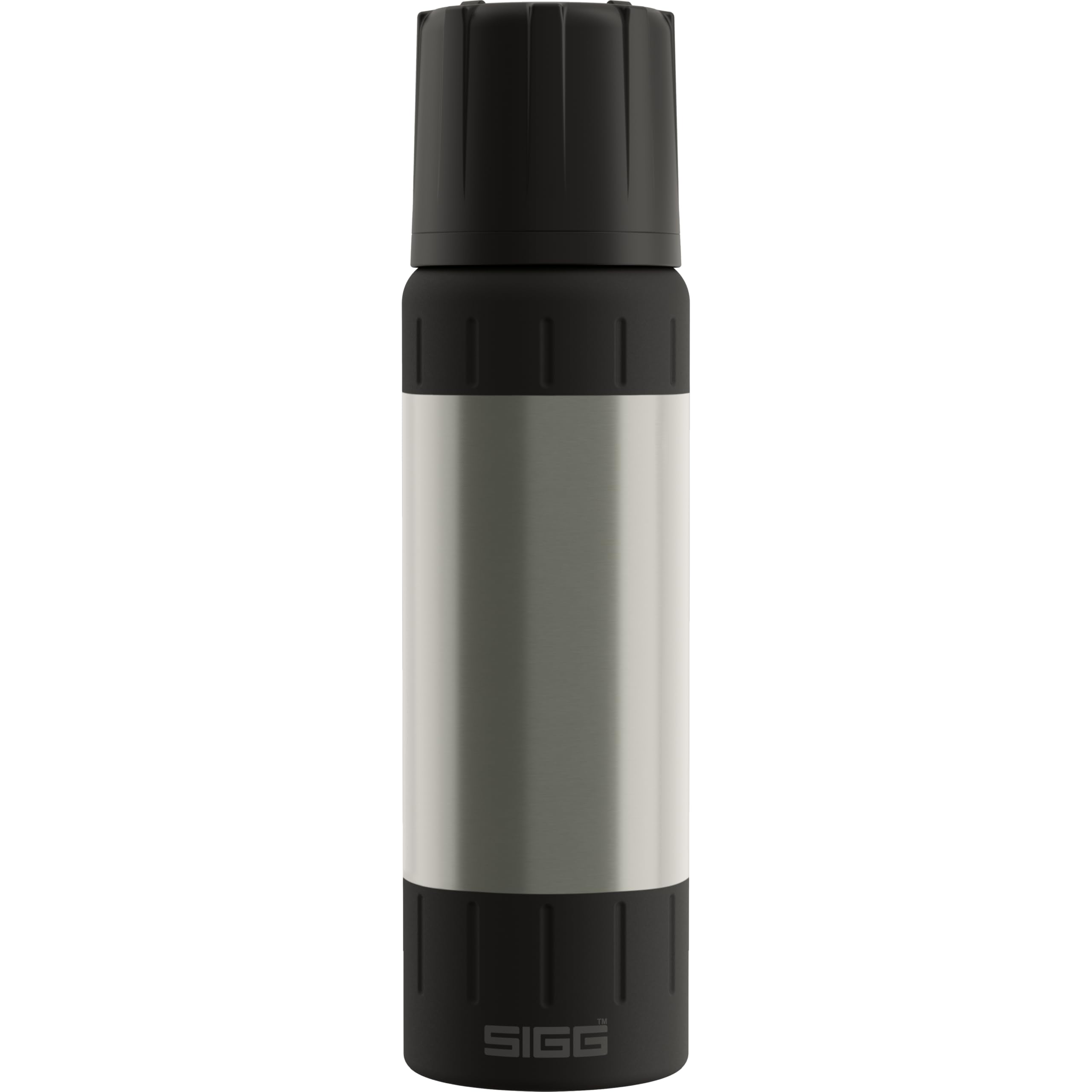 SIGG – Isolierte Trinkflasche – Thermosflasche Alpine Star Brushed, mit Becher – 20 St. Heiß, 72 St. Kalt – Kompakt & Robust – Auslaufsicher – BPA-frei – Outdoor, Camping & Wandern – 0,75L