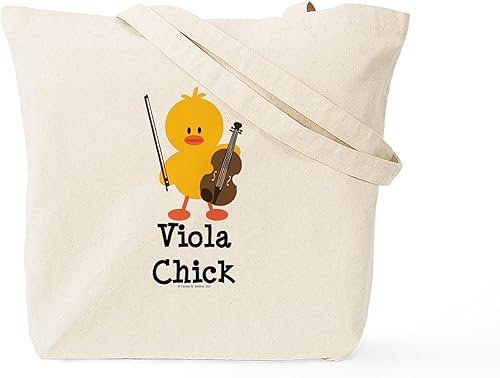 Miniatura 2 de CafePress Viola Chick Tote Bag Bolsa de lona natural, bolsa de compras reutilizable, Caqui, Bolso tote Viola Chick
