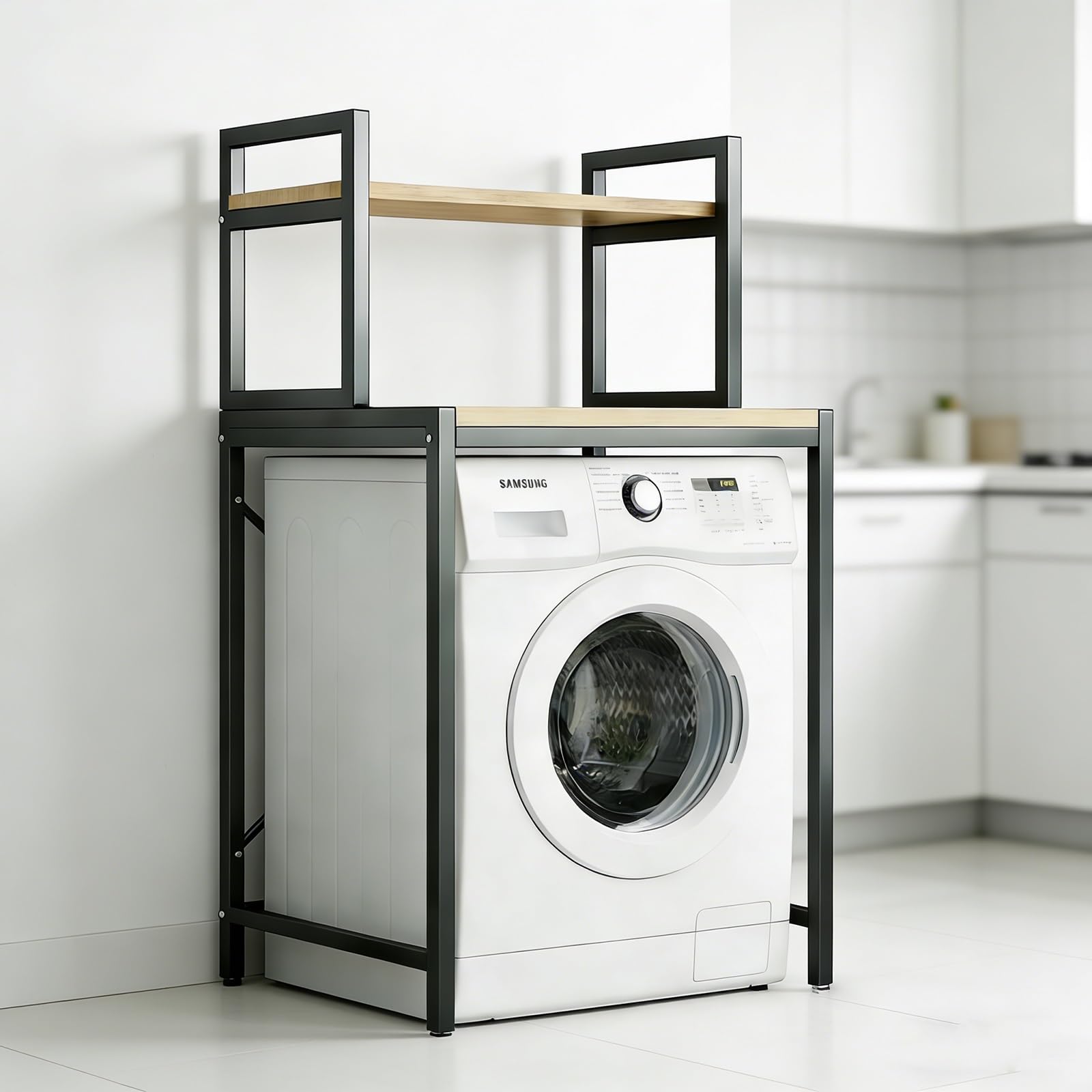 Étagère de rangement pour lave-linge: organisez votre salle de bain avec élégance
