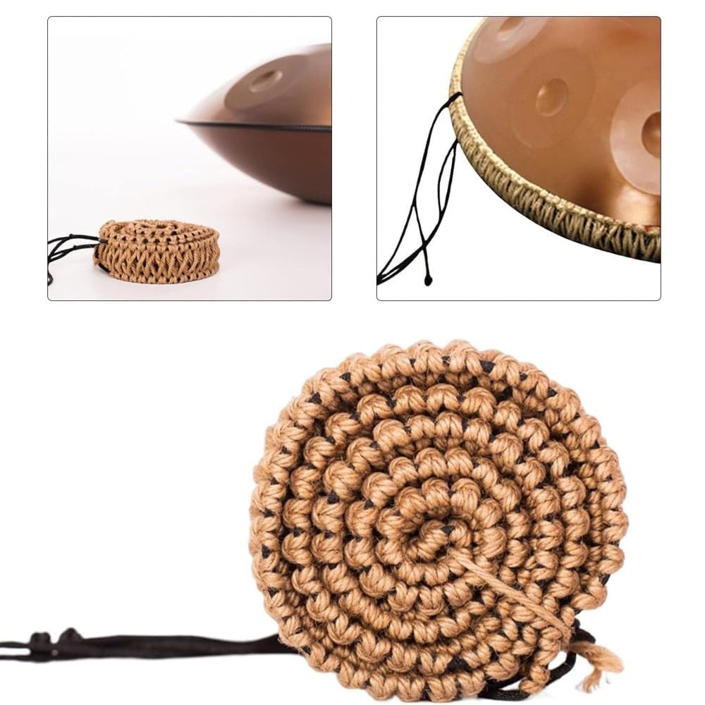 Corde de rotin de décoration de handpan, corde de tambour de langue faite à la main, rotin tressé fait à la main, tambour de casserole de protection de main, pour tambours de 22 pouces