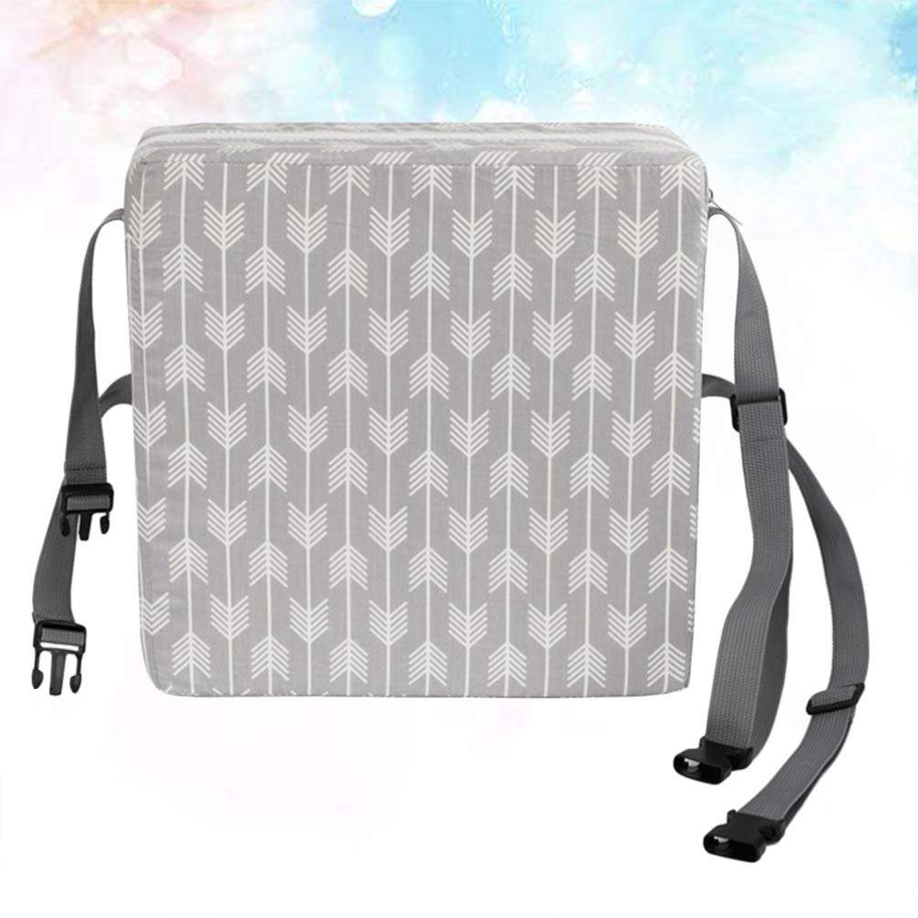 NUOBESTY Silla Cojín Creciente Bebé Niño Pequeño Niños Bebé Trona Cojín Elevador Silla Almohadillas de Asiento Estera Gris