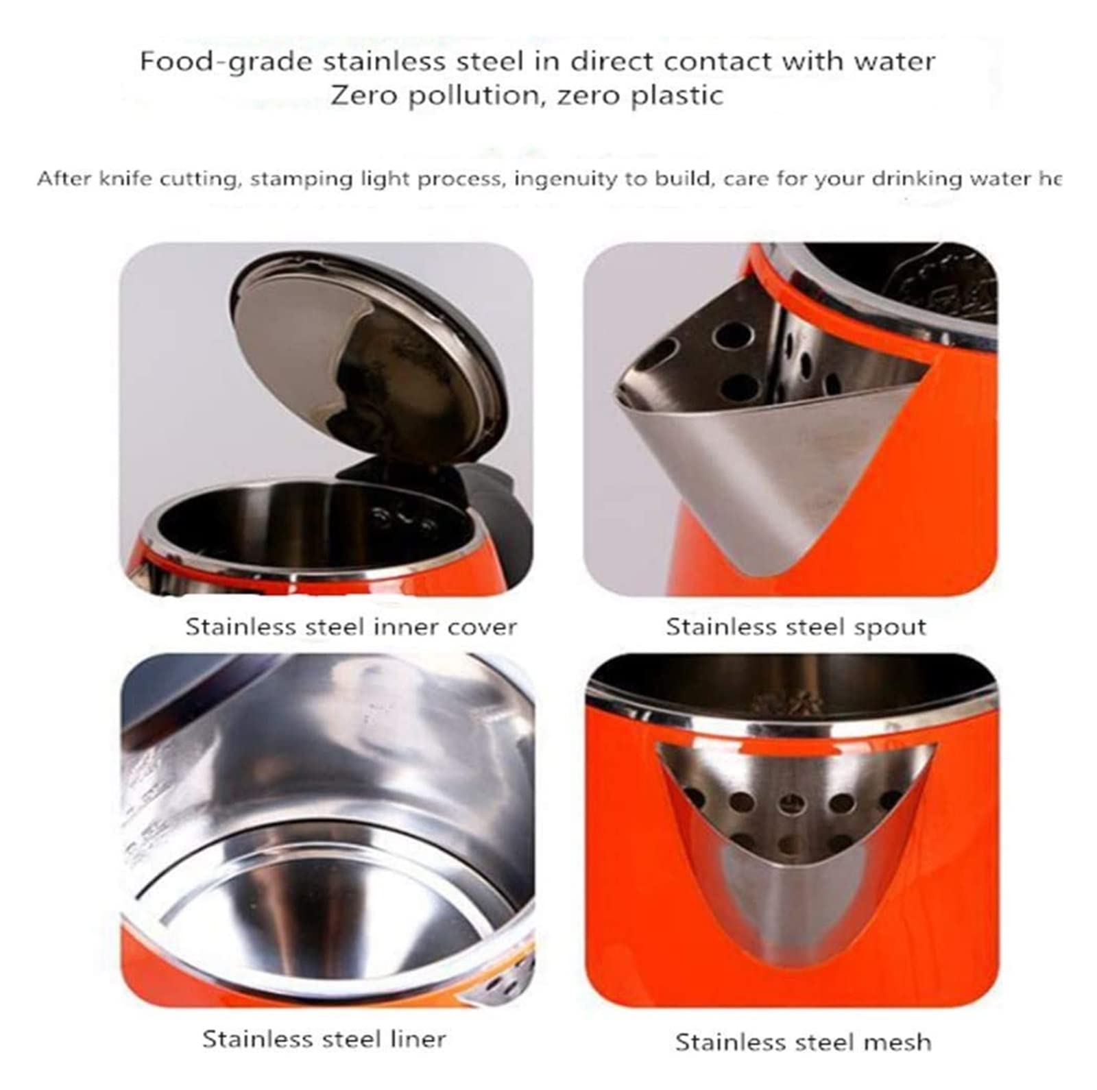 Hervidor eléctrico de café de preparación rápida, hervidor de agua con silbato, autoapagado, autoprotección en seco antiquemaduras, termo de temperatura constante The New