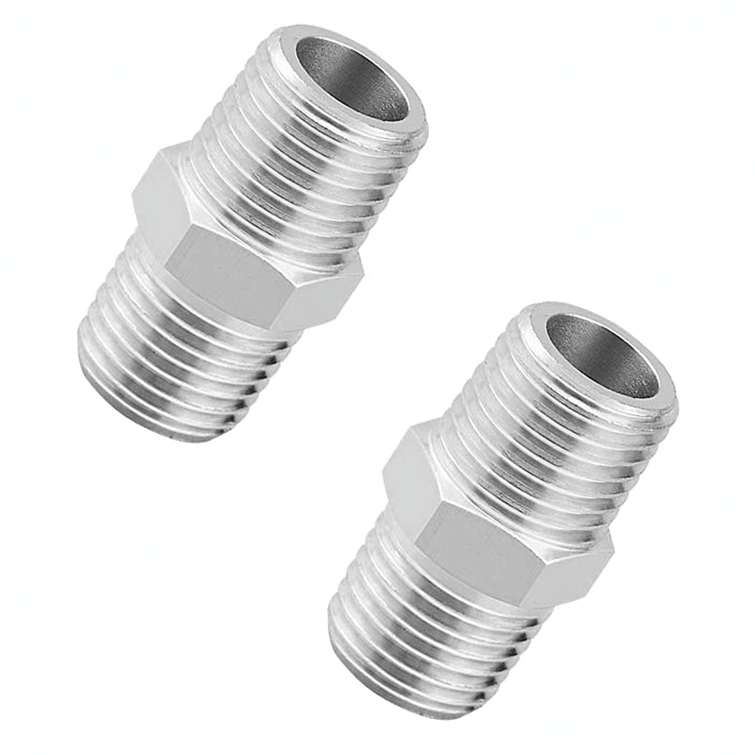 See full amazon price history chart for GKP Hex Nipple 1/2" to 1/2" Male Threaded Stainless Steel for Connecting Two Female Threaded Pipes or Fittings | Pipe Quick Connector | Pack of 2 GKP Hex Nipple 1/2" to 1/2" Male Threaded Stainless Steel for Connecting Two Female Threaded Pipes or Fittings | Pipe Quick Connector | Pack of 2 (B0BRNSJLS1) Amazon Price History, Amazon Price Tracker