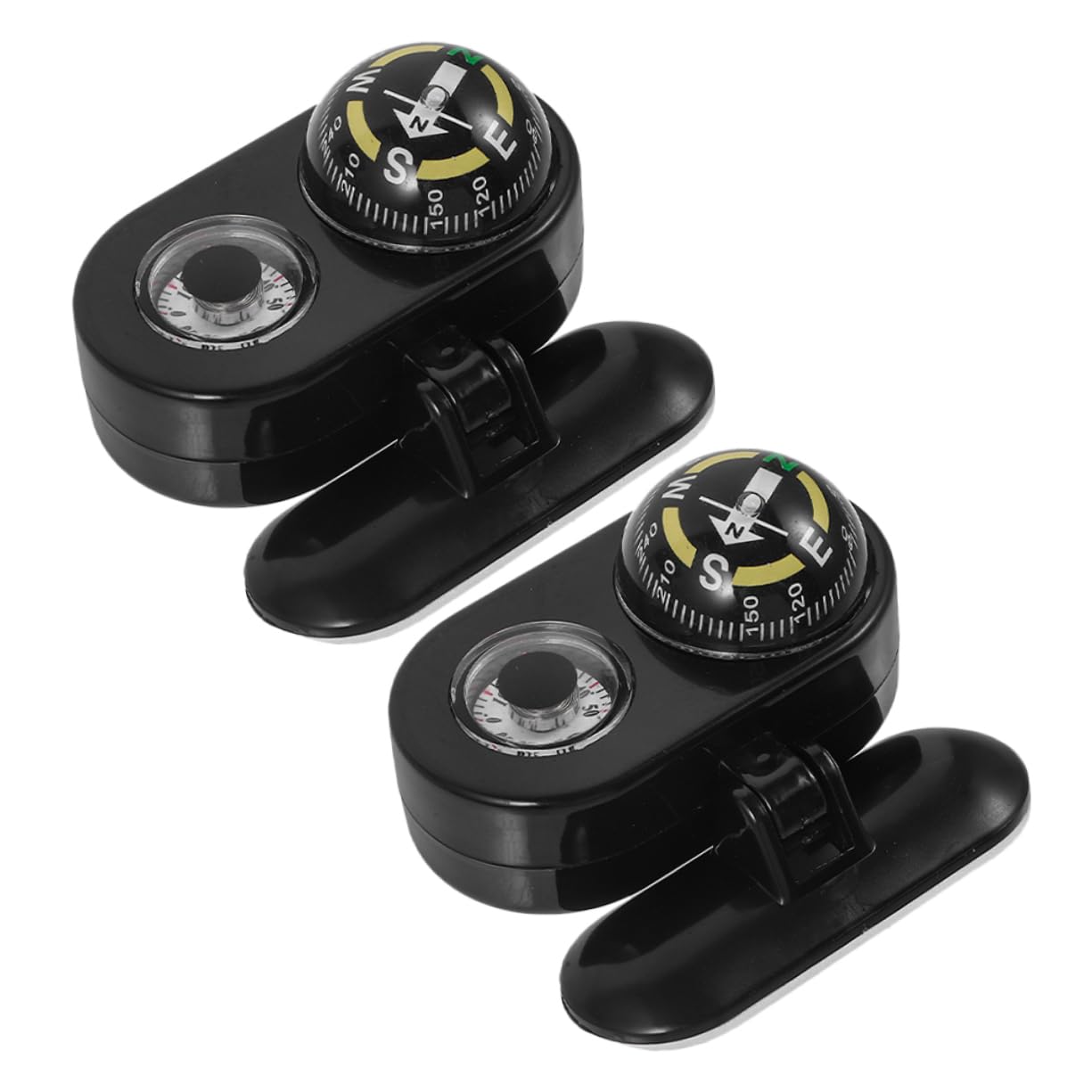 MUCKLILY Auto Interior Accessory Car Compass Ball Digital Thermometer Dashboard Mount for Navigation and Direction
