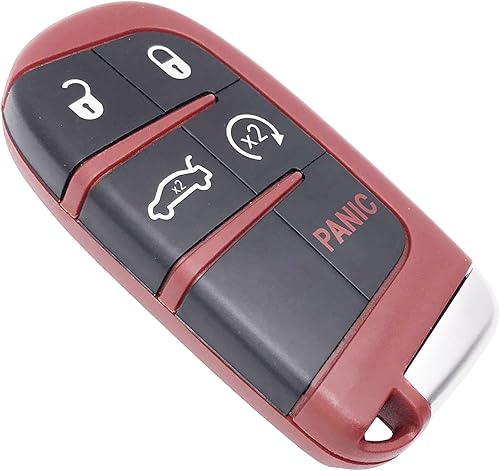 Miniatura 9 de vurbemes Funda de repuesto para llavero para Jeep Grand Cherokee Dodge Challenger Charger Dart Durango Journey Chrysler 300 (negro)