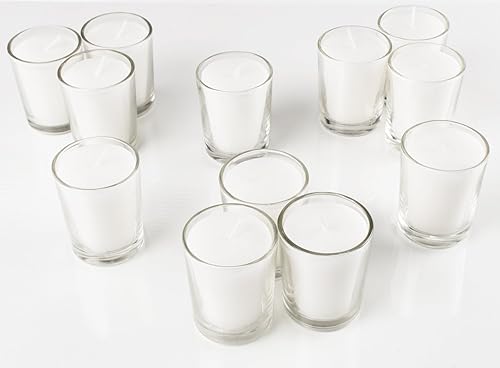 Miniatura 2 de Portavelas de 2.5 pulgadas de vidrio transparente, para hacer velas, aromaterapia, soportes para velas (paquete de 12)