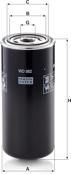 Mann Filter WD962 Spin-On Hydraulic Filter