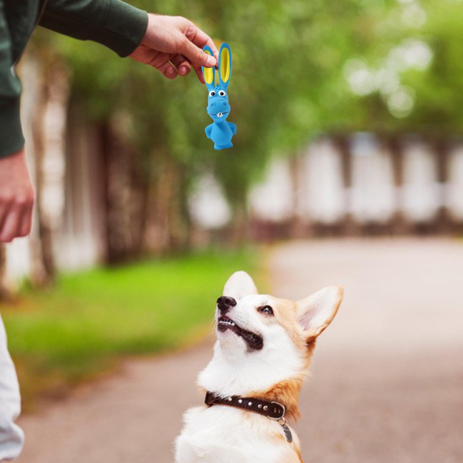 Kauspielzeug für Hunde, quietschendes Hundespielzeug – Hippo Squeaky Toys | Kauspielzeug aus Latex für Tiere, Haustierbedarf, interaktives weiches und zerknittertes Spielzeug