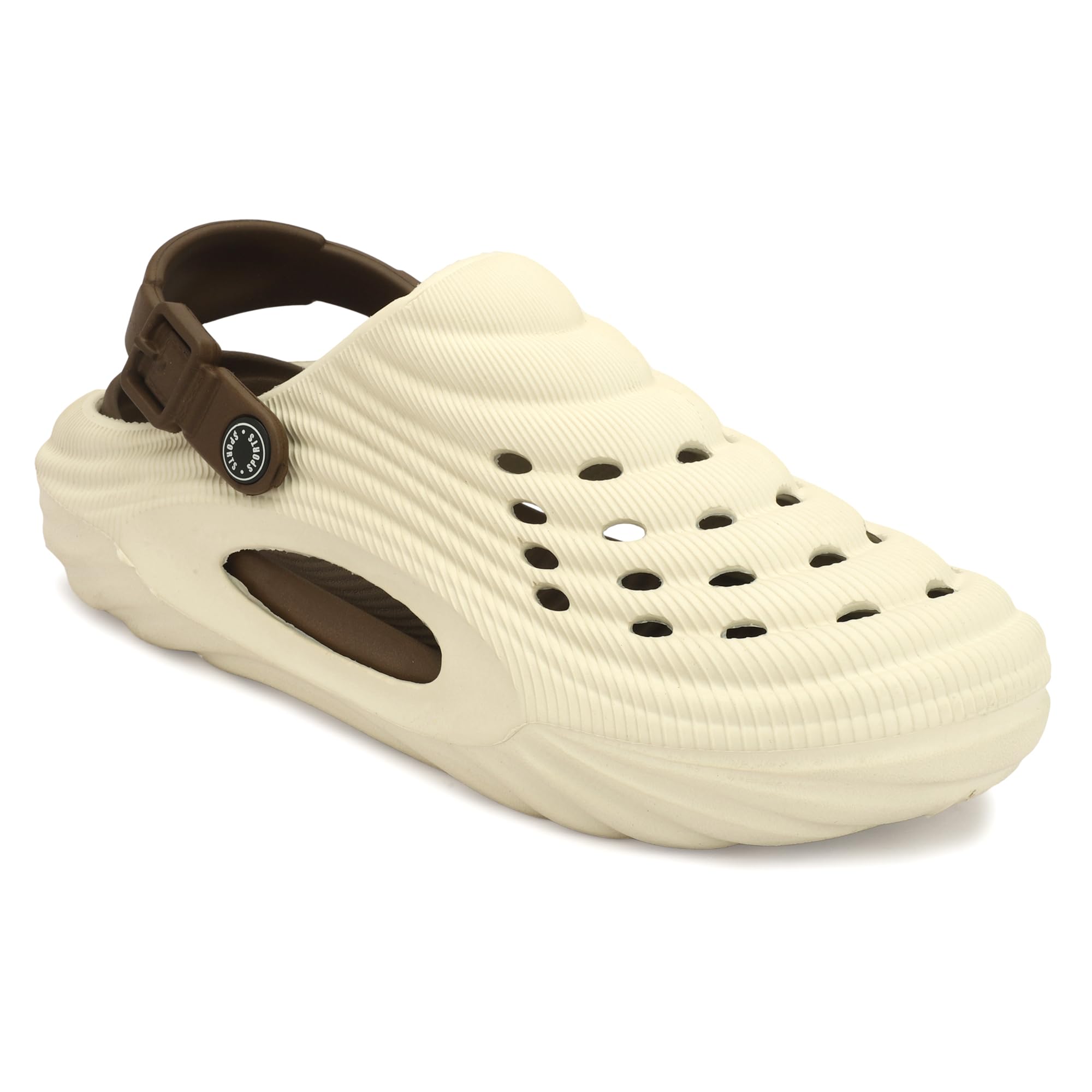 inklenzo Men's Sandals Clogs Mules for Men & Boys - CreamComfortable, Extra Soft, Lightweight, Non-Slip, Waterproof, Adjustable Back Strap, Stylish, Classic, Casual, Everyday Mules-picture-55