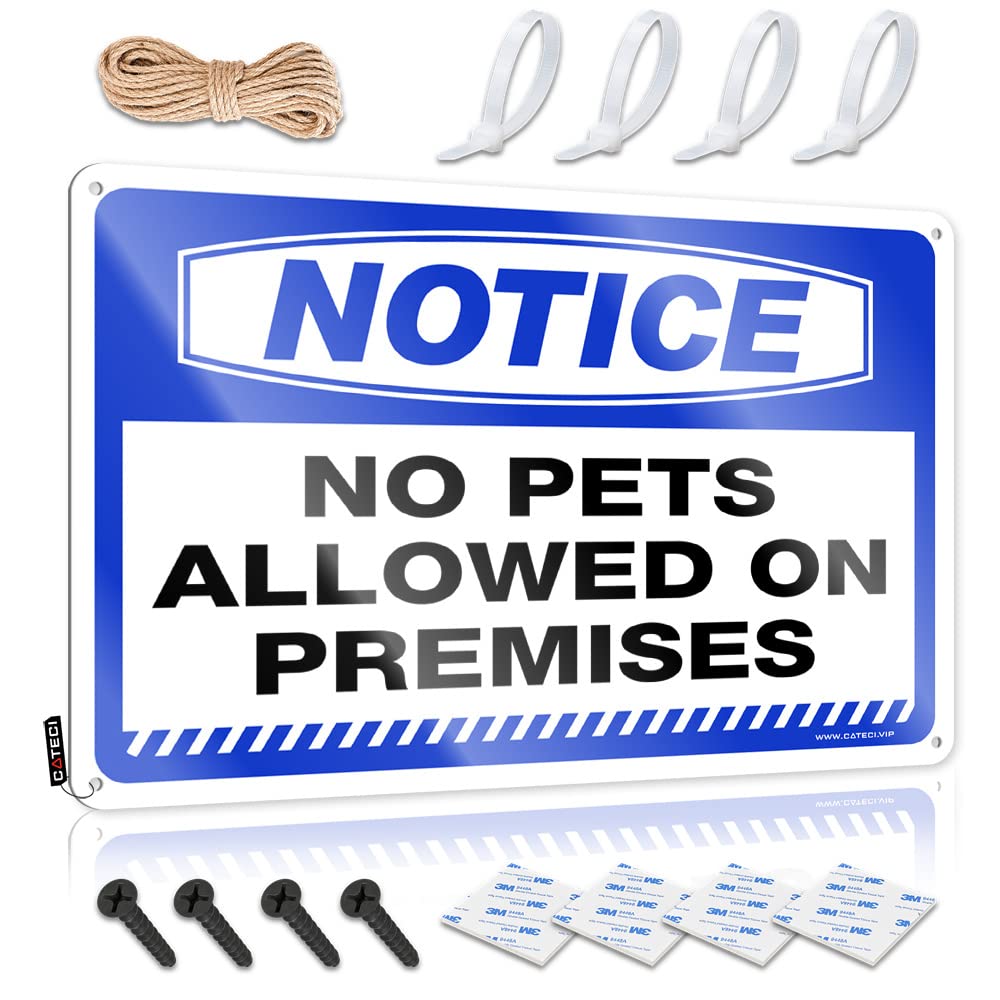 Country Poster, Cute Ideas Notice No Pets Allowed On Premises | Farmhouse Lake Decor(20X30CM)