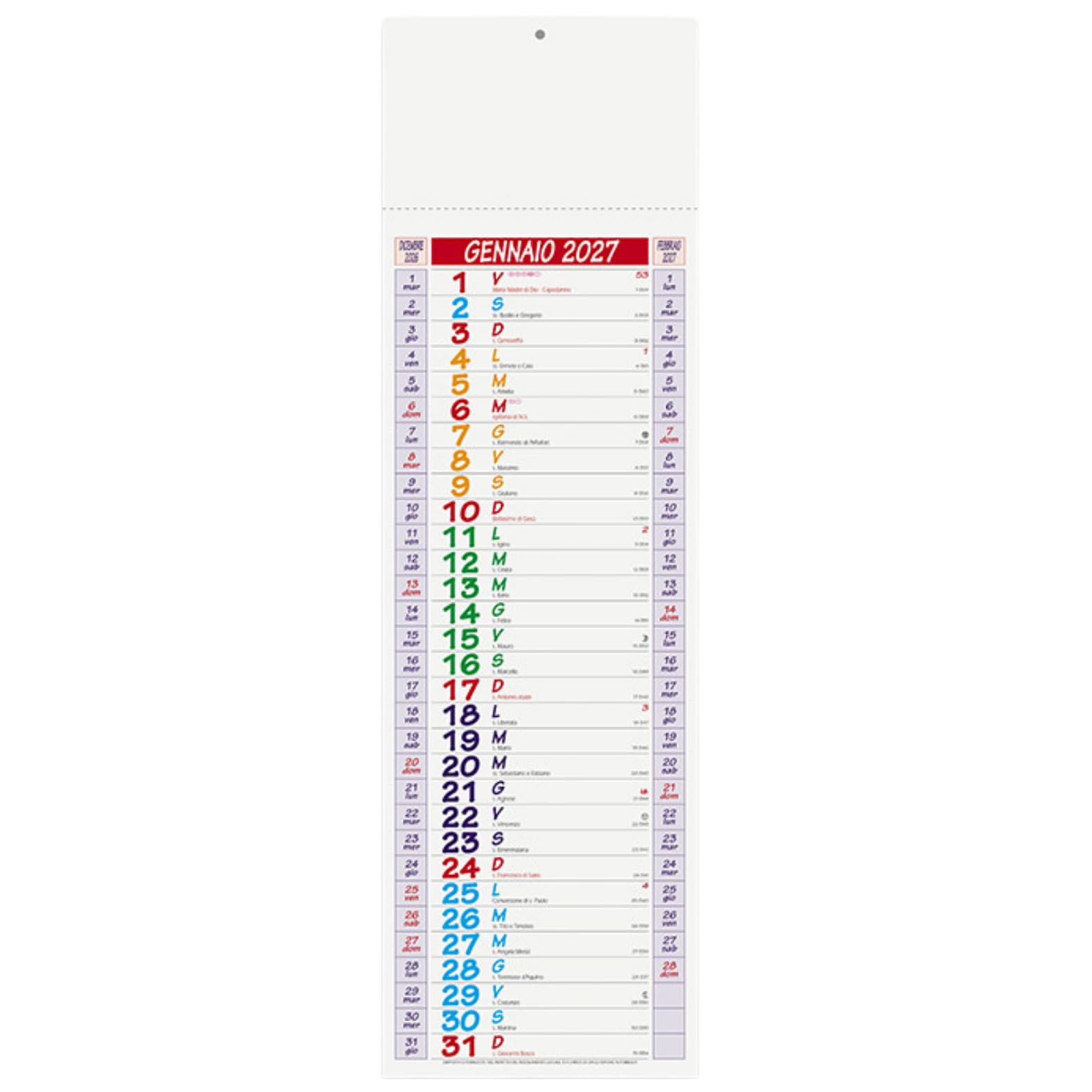Calendari Personalizzati 2027 Stock da 100 Pezzi Olandesi da Muro per Gadget Pubblicitari di Fine Anno come Omaggio per i Clienti Regali Aziendali Cod. PA670