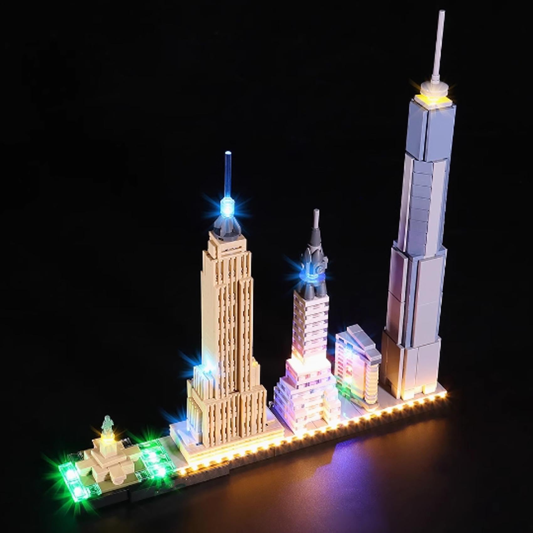 LED Light kit Set, for Lego 21028 New York City Skyline Model, Compatible with Lego 21028 Model (Luminaire only, Model not Included)