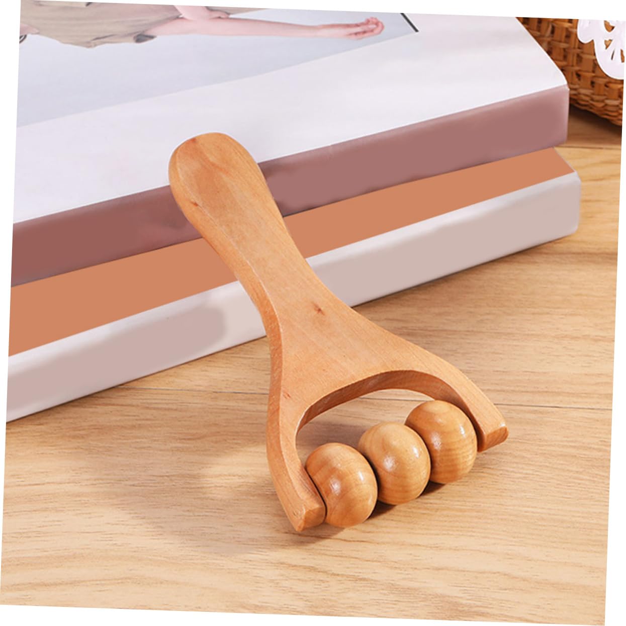 5 Series Rodillo De Masaje De Madera De Aliviar Tensión Muscular Y Circulación Uso Casa Y Yoga 2 Piezas X 5
