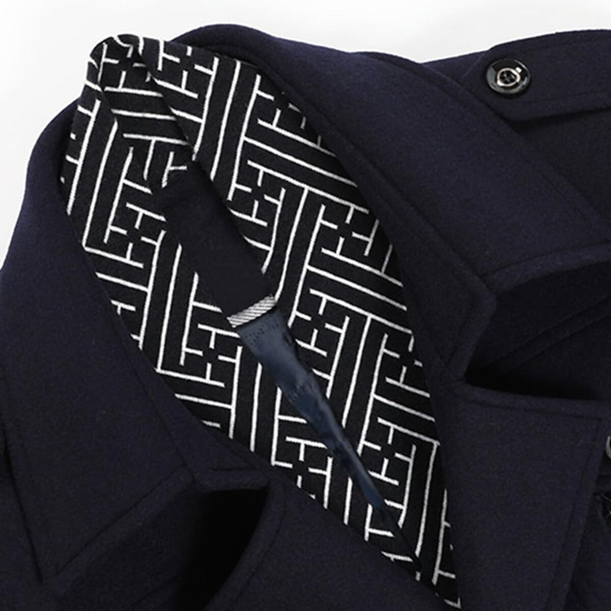 Allthemen Trench Corto Invernale da Uomo Trench di Lana Cappotto Spessa e Sottile Soprabito Parka Giacca a vento Giacca con risvolto