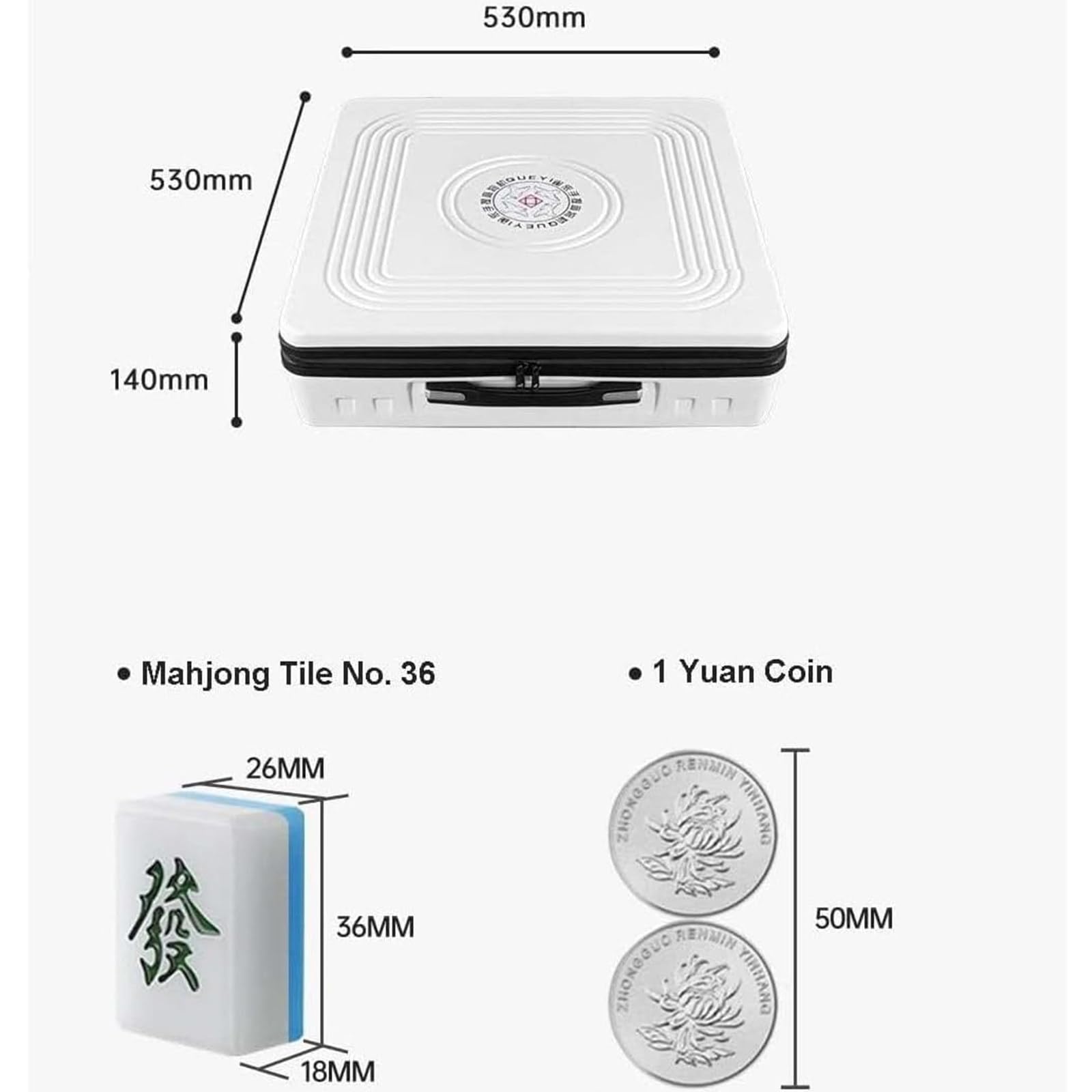 Tavolo Mahjong portatile con Shuffler automatico, set Mahjong elettrico automatico per casa e tempo libero all'aperto