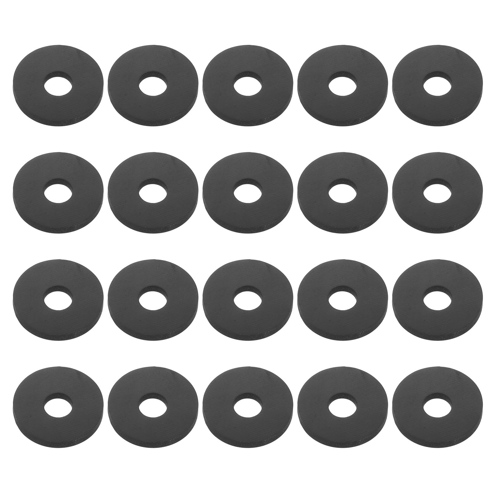 DEFANEX 20Pcs Silicone Flat Washer (ID M6mm OD 18mm Thick 2mm) - Soft & Flexible O Sealing Ring Fastener Sealing Spacer Gasket Accessories for Shower Head Water Hose Valve Pump, Black