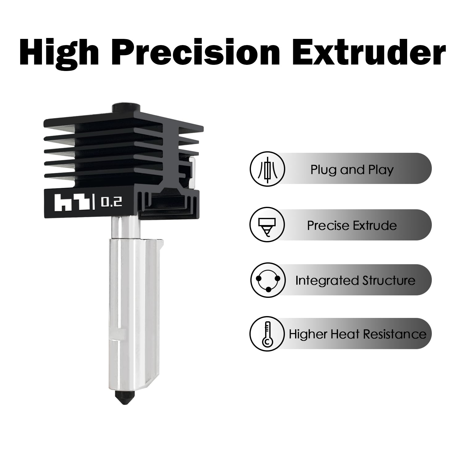 HzdaDeve Kit di aggiornamento Hotend Combo 2-Pack P2S/H2D/H2S 0,2MM - Testa di stampa Hotend con ugello in acciaio temprato ad alta temperatura e 2PCS di copertura in silicone per Bambu Lab H2D Combo