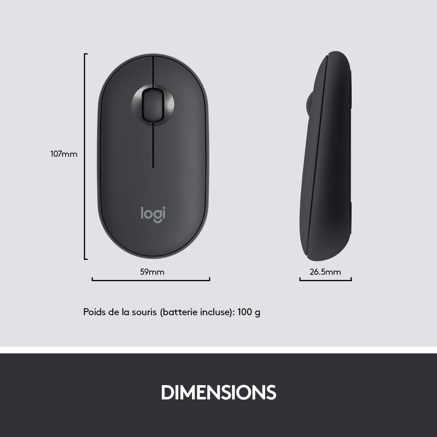 Logitech MK470 Combo Clavier et Souris sans Fil AZERTY Français Noir