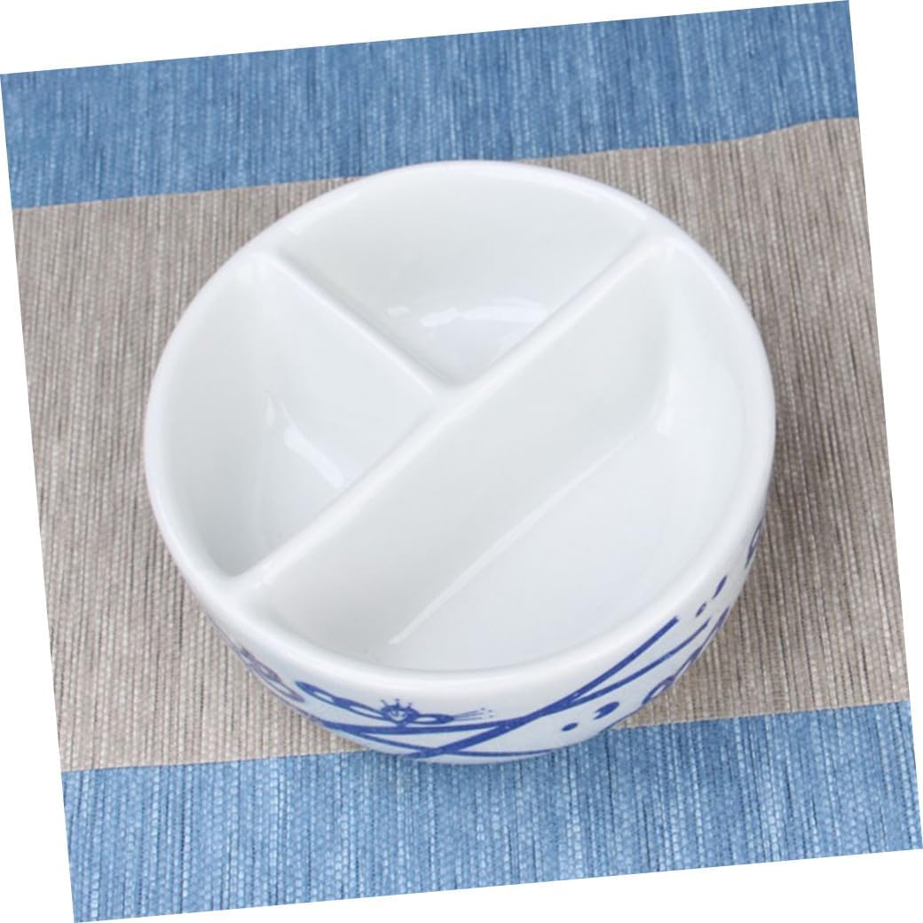 1pc Ceramic Mixing Tray Multi-Functional Porcelain Palette for Watercolor Gouache Elegant Brush Cleaning Container Ink Dish for Artists Random Floral Design