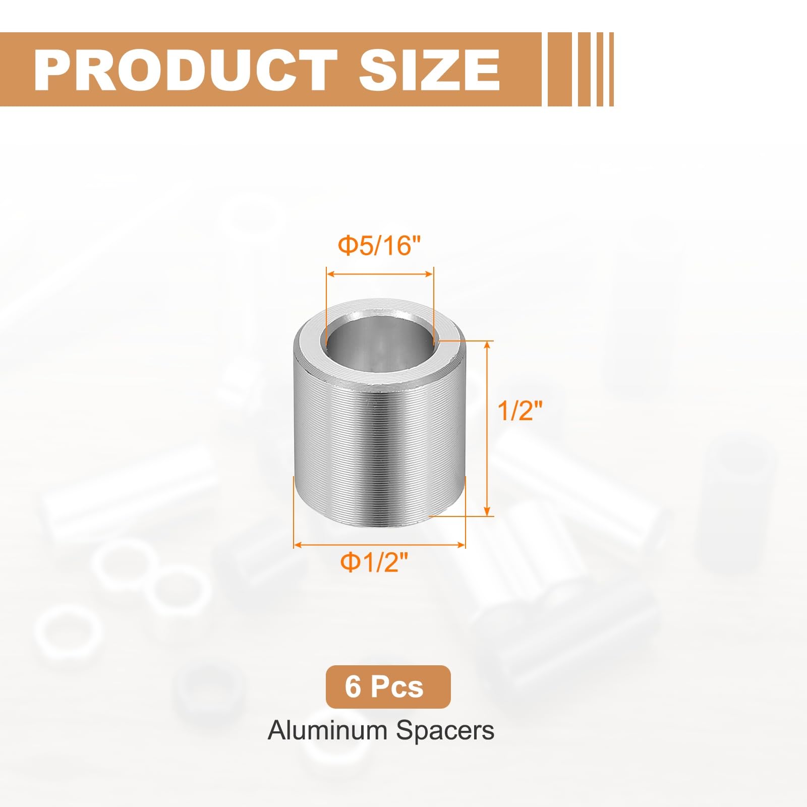 PATIKIL 6PCS Aluminum Spacers - Image 2