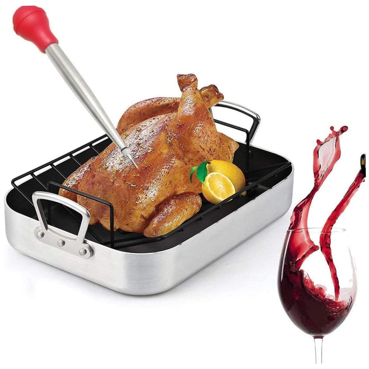 OFFSCH Practical Turkey Baster Injector Sauce Injector for Meat Seasoning Injection Tool