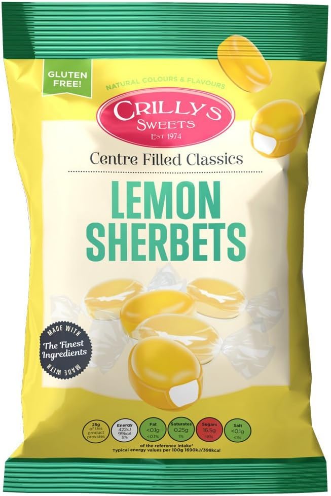Crillys Lemon Sherbets (160g) British Sweets/Candy