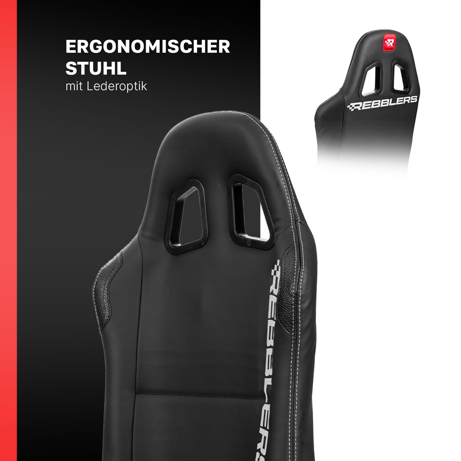 PRO SIM Racing Cockpit Verstellbarer Rennsitz Formula bis GT und Rallye Schwarz