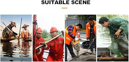 Miniatura 4 de Vadeadores de pesca para hombre, cintura alta de PVC con botas, 100% impermeable, transpirable, pesca con mosca, 4 colores (C 45)