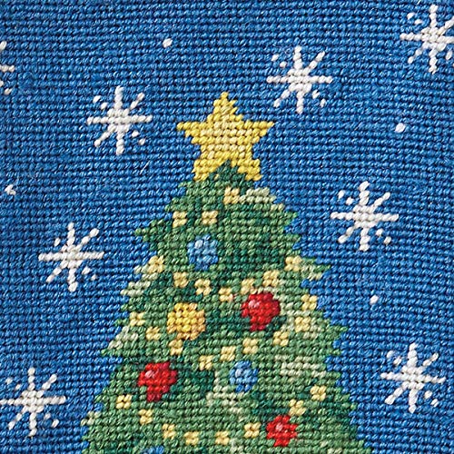 Lillian Vernon Christmas Tree Heirloom Needlepoint Christmas Stocking - 100% Wool 9 1/2" x 17" - Thumbnail 3