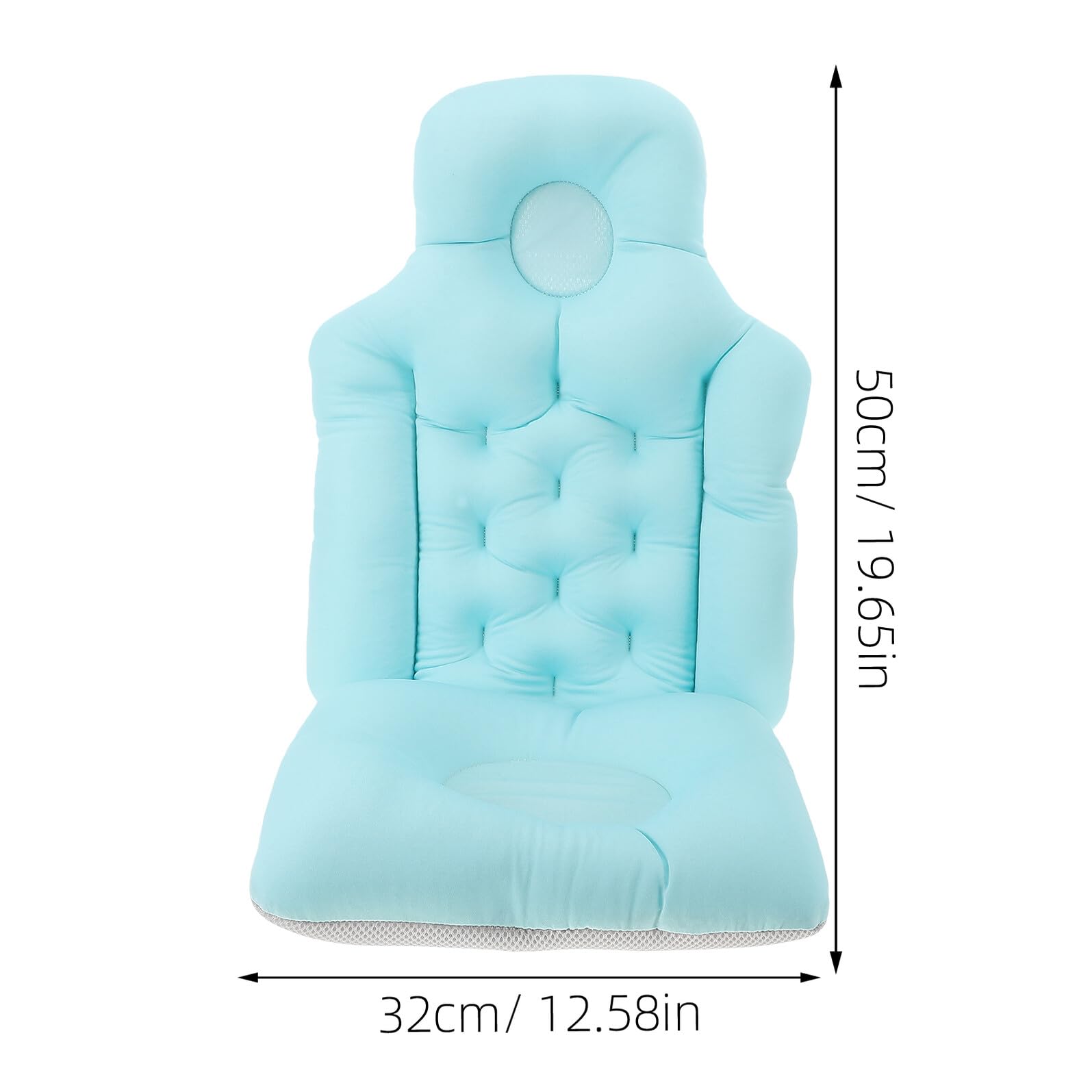 LIFKOME Cuscino Vasca Bagno Antiscivolo Blu Seduta Doccia Staccabile per Anziani e Donne in Gravidanza Materassino Morbido e Portatile per Bagno Sicuro e Confortevole