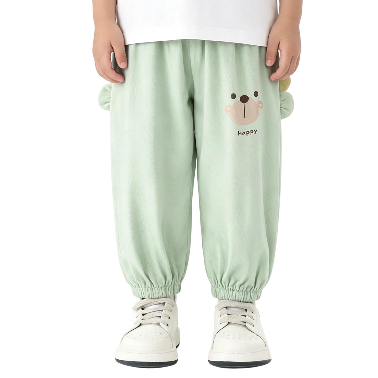 Pantaloni Estivi per Bambino Elastico in Vita Pantalone Baggy Traspiranti Pantaloncini Forma delle Orecchie Pantaloncino Leggeri Comodi Pantaloni Carino Casuale Abbigliamento per Tempo Libero