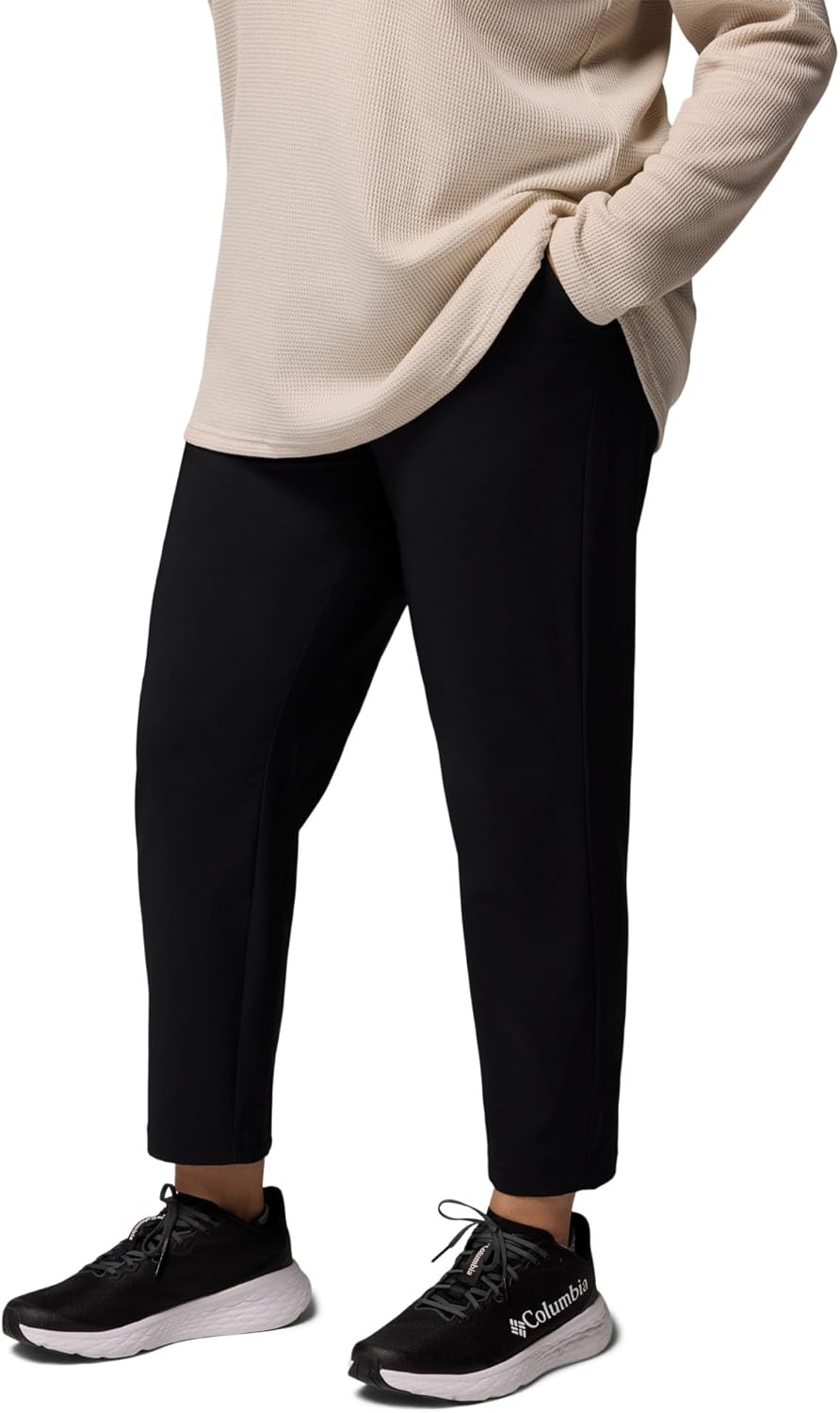 Columbia Womens All Seasons Slim Pull-On Pant, Black, 2X x L