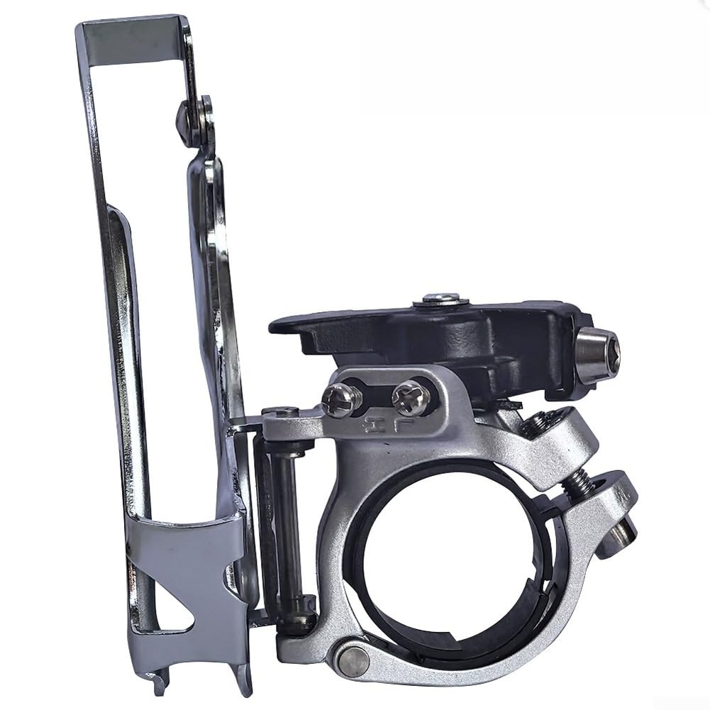 Deragliatore anteriore per mountain bike, 7/8/9 velocità, Dual Pull per corona 22-32-44T, lega di alluminio 31,8/34,9 mm, morsetto nero