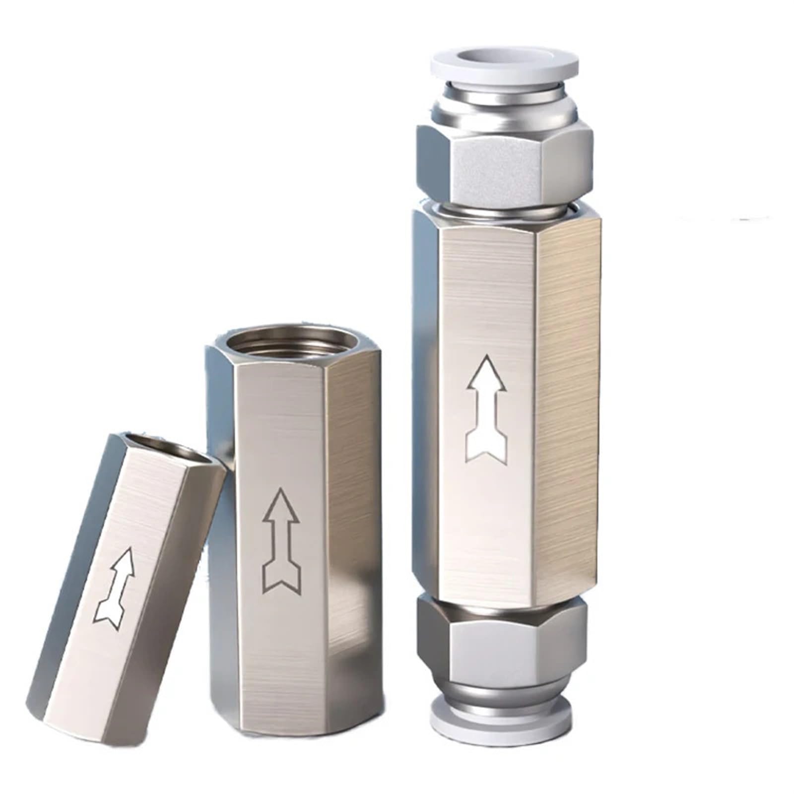 Xncdbvypa One Color Air Check Valve 6Mm 8Mm 10Mm 1/4 Od Hose One-Way Air Gas Brass Compressor Fitting Adapter(Cv-02-02)