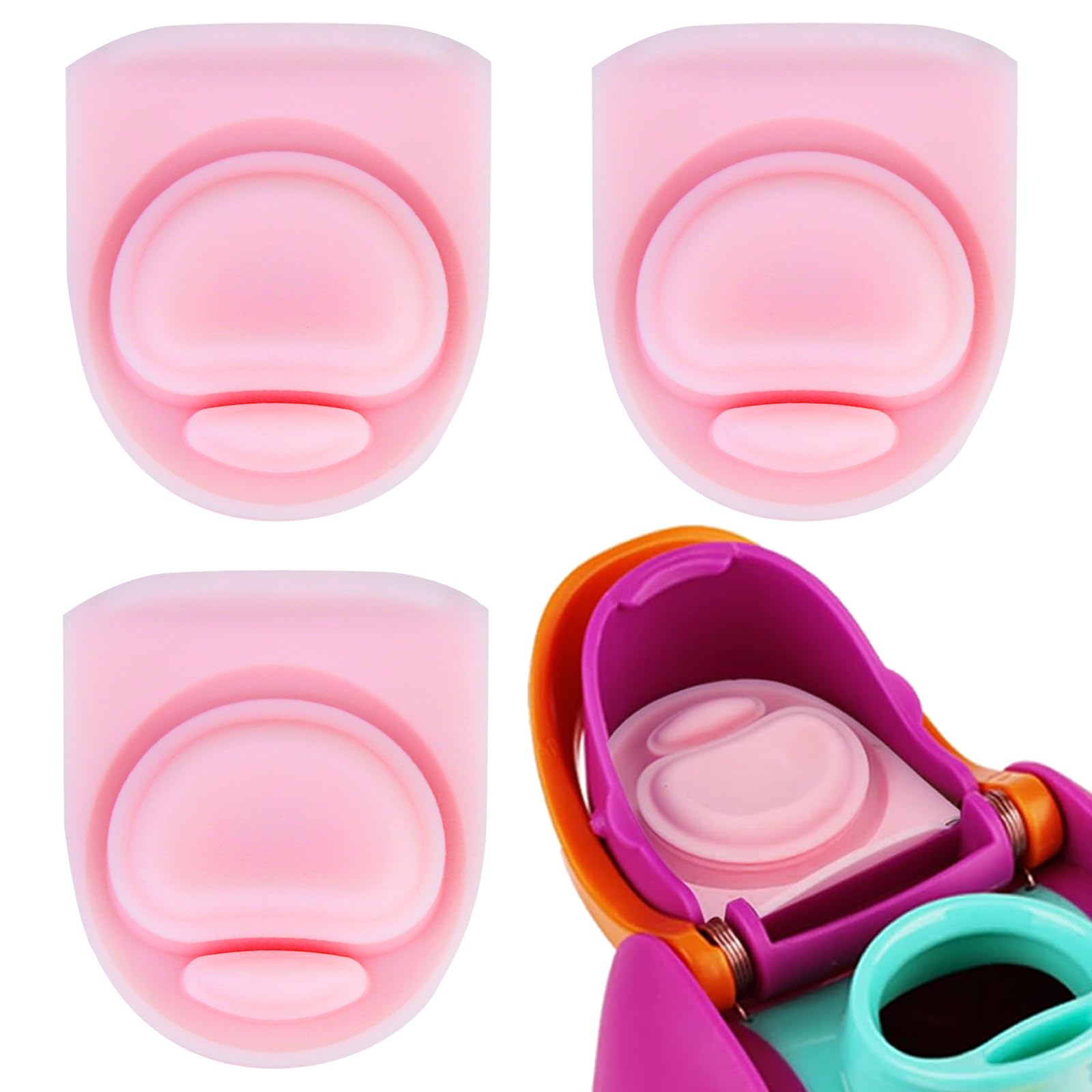 BMSQOFD 3pcs Replacement Rubber Stopper Seal Compatible with Owala FreeSip 24oz 32oz,Water Bottle Lid Insert Cap Silicone Seal Parts for Owala 16/19/24/32/40oz Spout Gasket Mouthpiece Accessories PA3