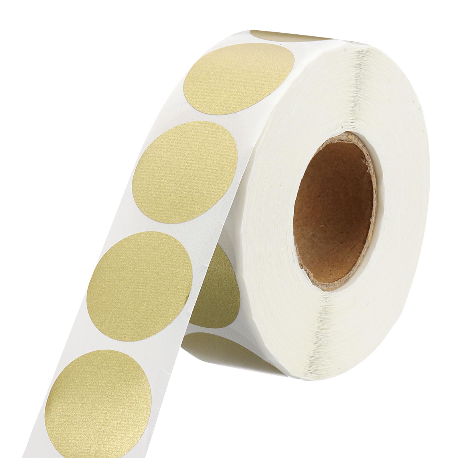 sourcing map 1 Inch Circle Dot Stickers Color Coding Labels Blank Round Label Waterproof Self-Adhesive Sticker for Envelope Document Organize Gift Box (Gold, 1 Roll, 1000Pcs/Roll)