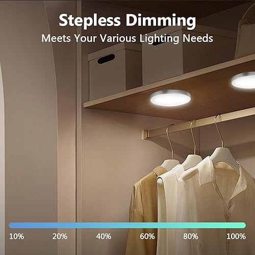 Miniatura 2 de Paquete de 6 luces inteligentes para debajo del gabinete, tira LED WiFi RGB con Alexa y Google Assistant, aplicación y control remoto, regulable,