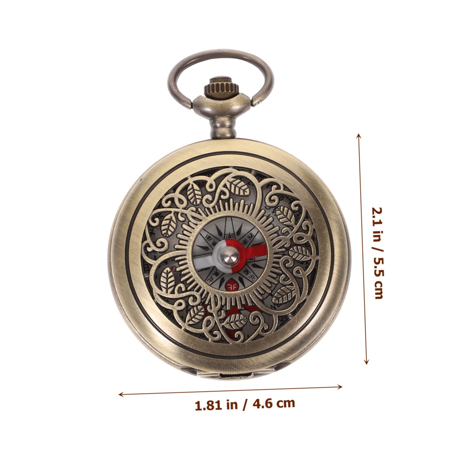 Yardwe bussola per orologio da tasca navigazione con bussola meridiana a clip gruppo musicale adorn orientamento decorazione della accessorio da campeggio Acrilico Golden