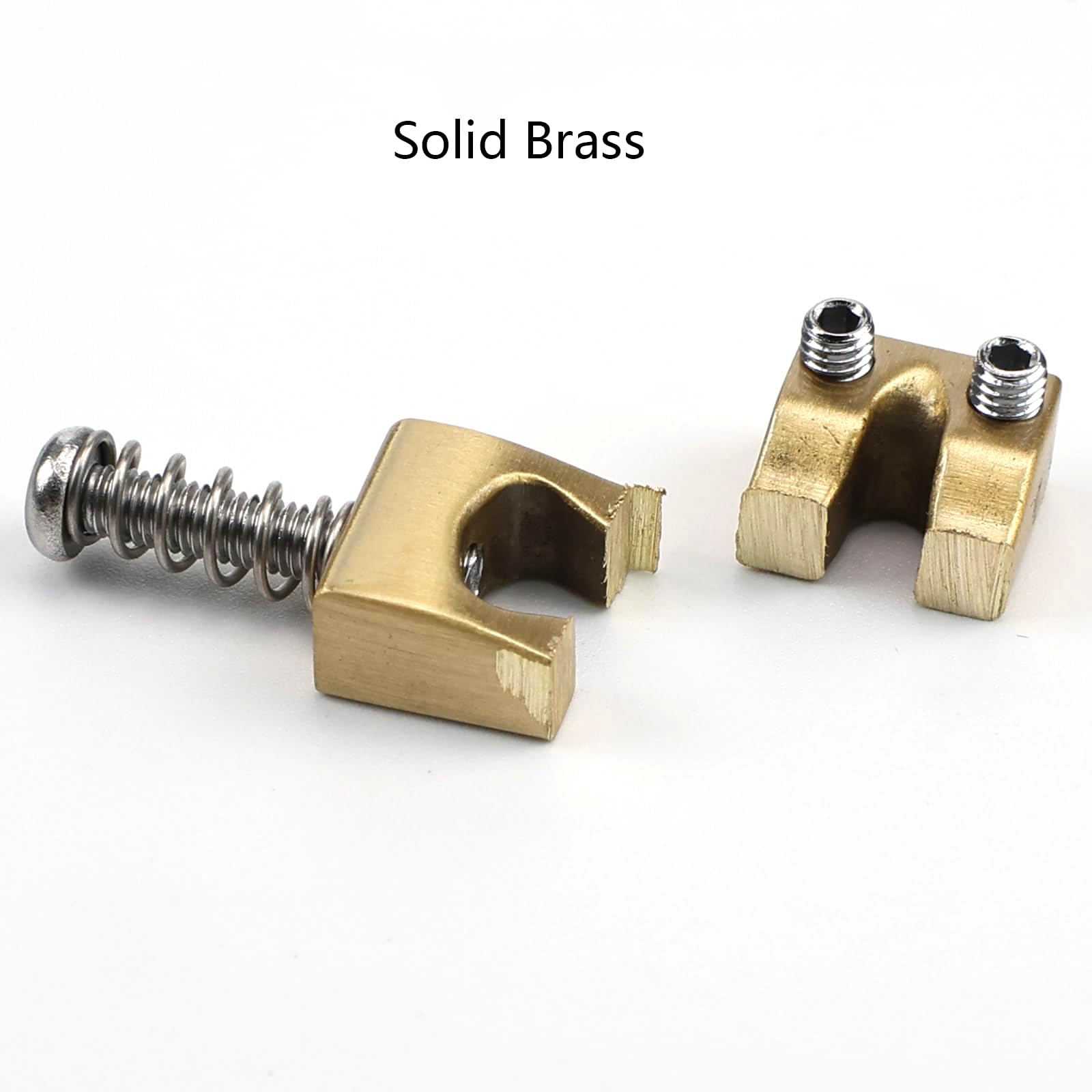 Sillines de puente de latón para guitarra eléctrica de 10,8 mm, para Fender Strat, Stratocaster, Tele Telecaster, 6 cuerdas, trémolo, puente