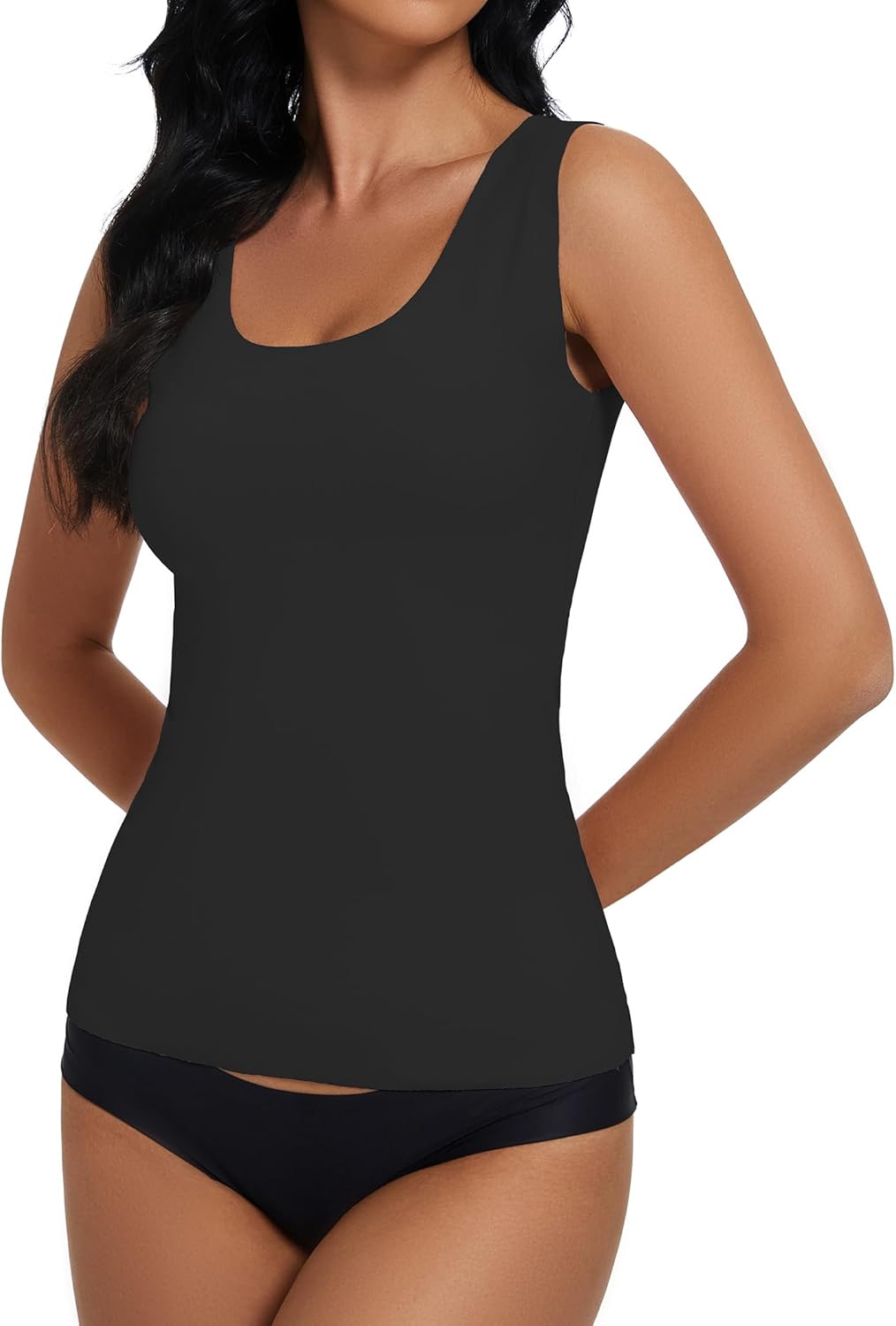 YYA Basic Tank Tops for Women, Thermal Vest Warm Tank-Top Sleeveless Camisole Lingerie, S-XL