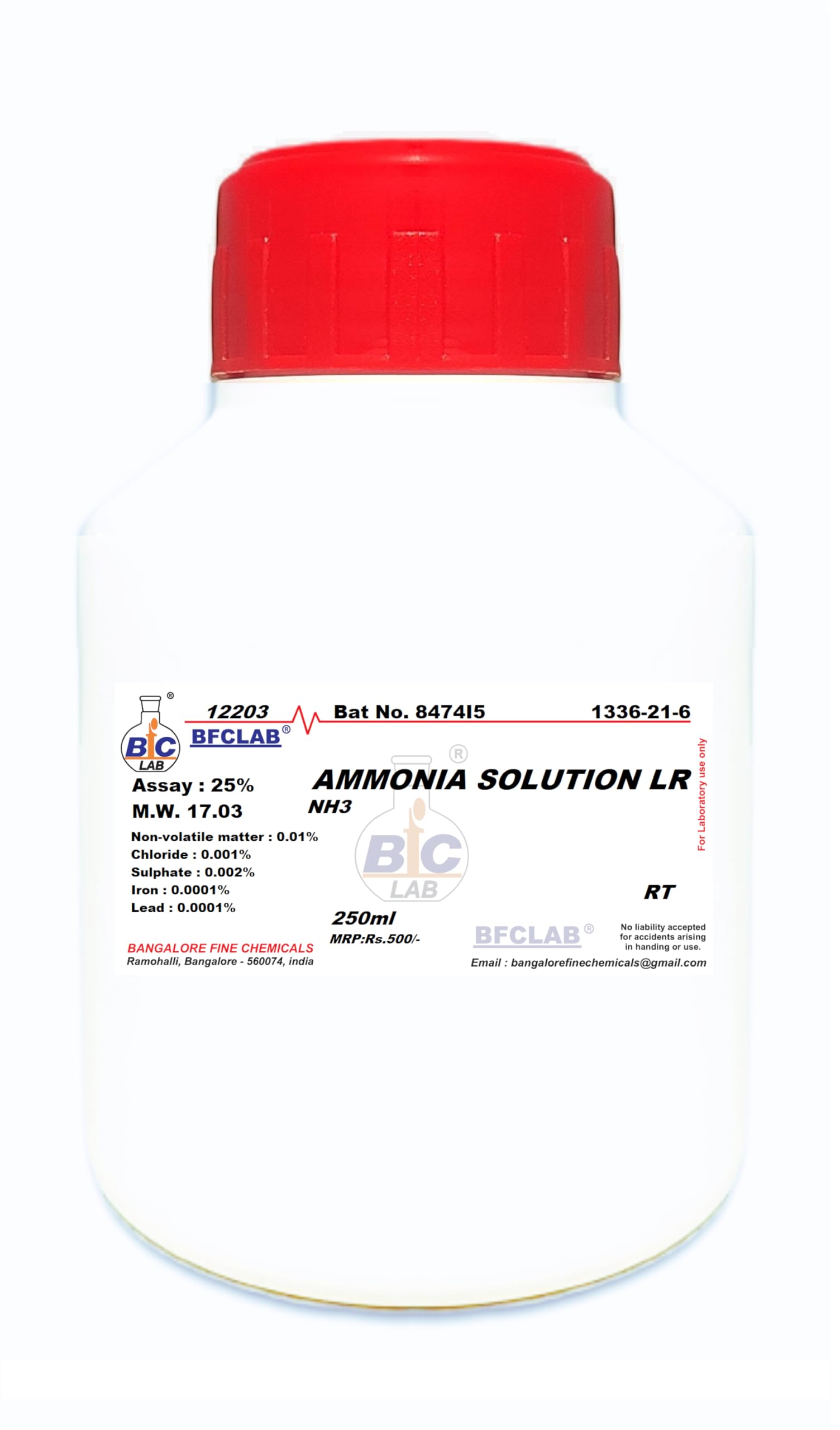 AMMONIA SOLUTION LR - 250ml (250ml, 250, millilitre)-picture-23