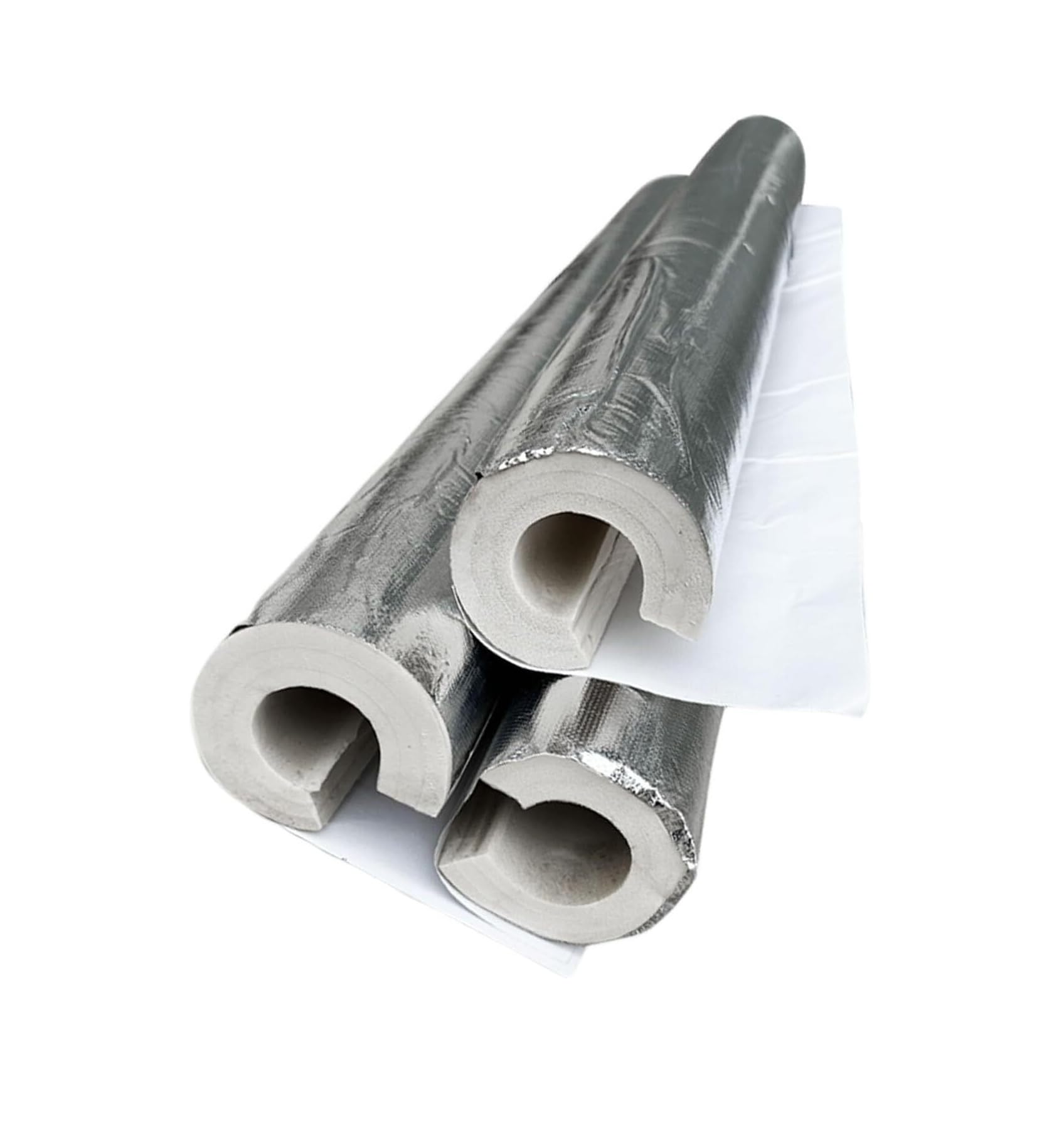 Tubo in schiuma isolante per tubi in alluminio autoadesivo (1 m, 1 confezione) (ID 4/5 ″ x T 4/7 ″)