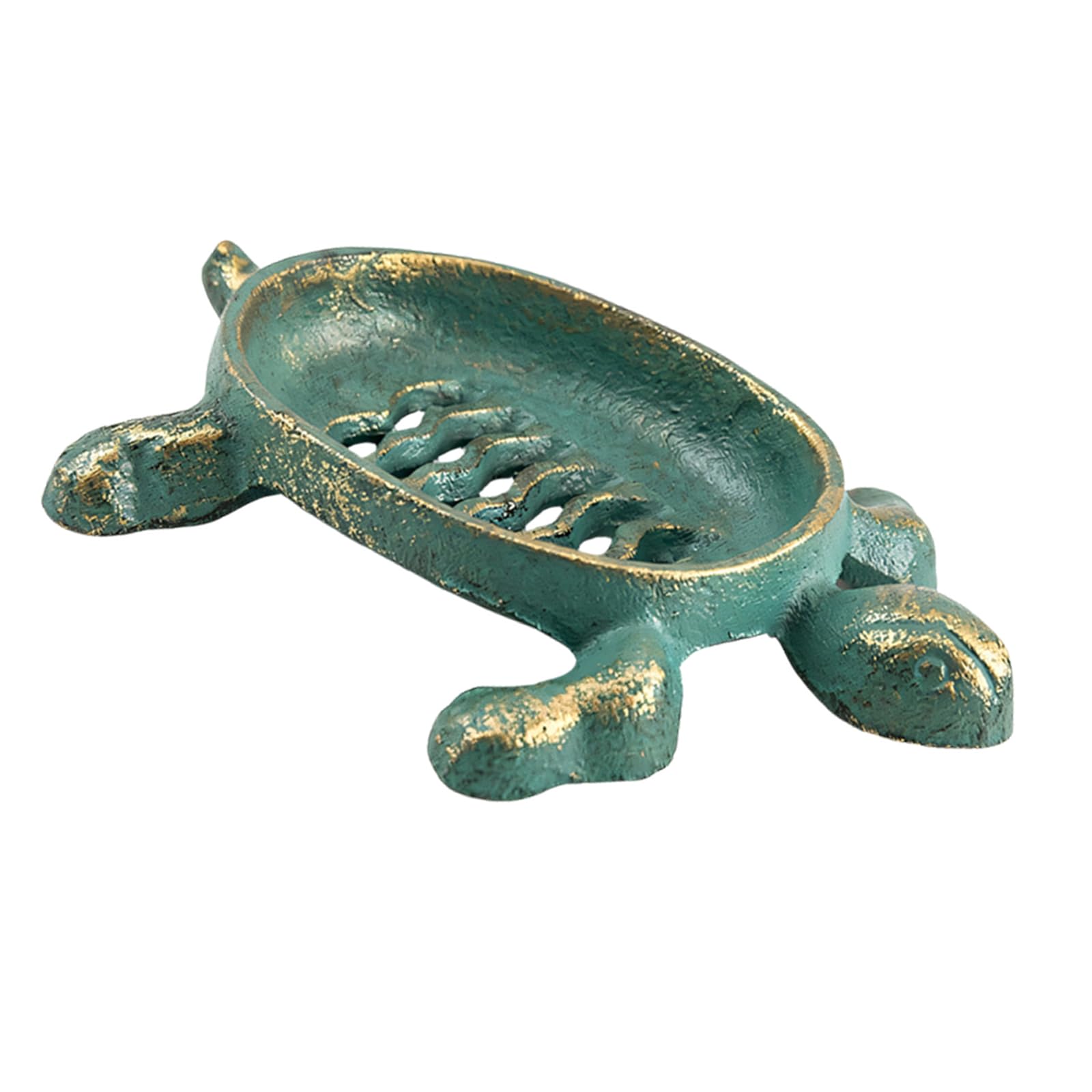 NMFLAB Creative Turtle Shape Soap Holder Cast Iron Soap Box for Bathroom Countertop Organization Home Hotel Decoration Nordic Holder